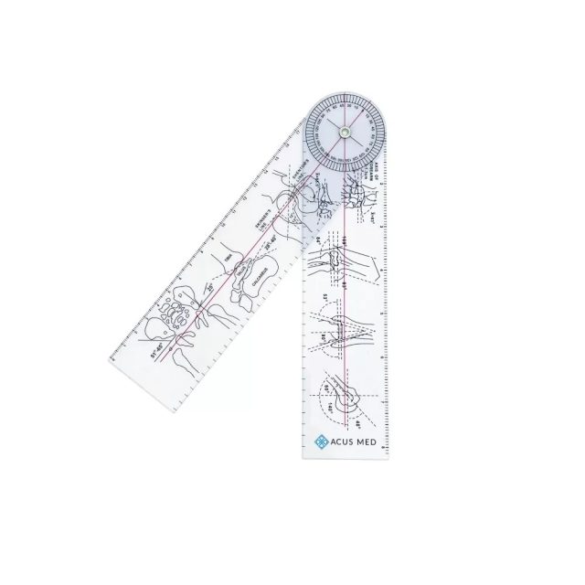 Goniometer transparentný