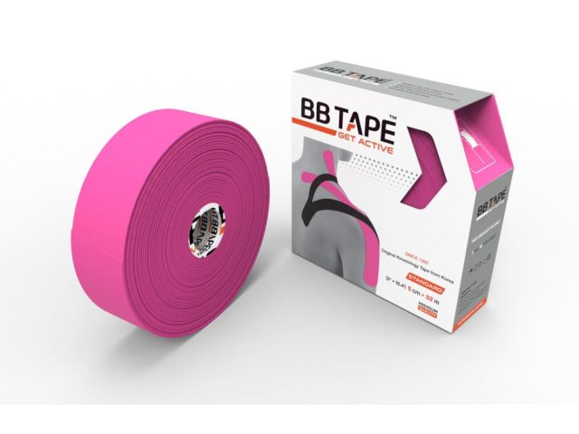 BB Tape JUMBO - kineziologický tejp 5 cm x 32 m - rôzne farby - Ružová