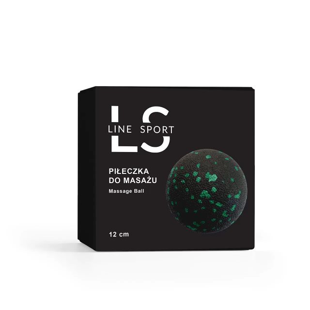 Masážna loptička  Ø12 cm - Zelenočierna