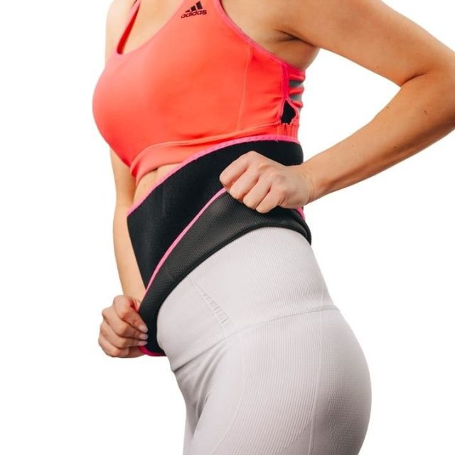 beUnik Slim Belt neoprenový pás na chudnutie - UNI ružová