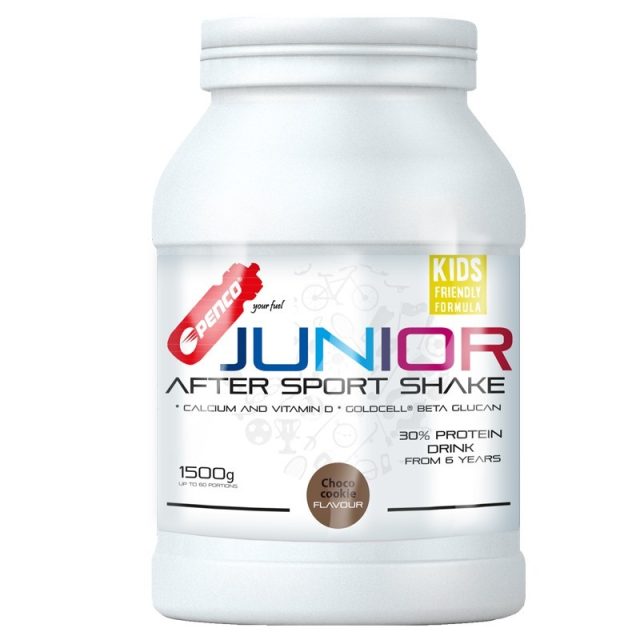 JUNIOR AFTER SPORT SHAKE 1500g, rôzne príchute - Čokoláda+cookie