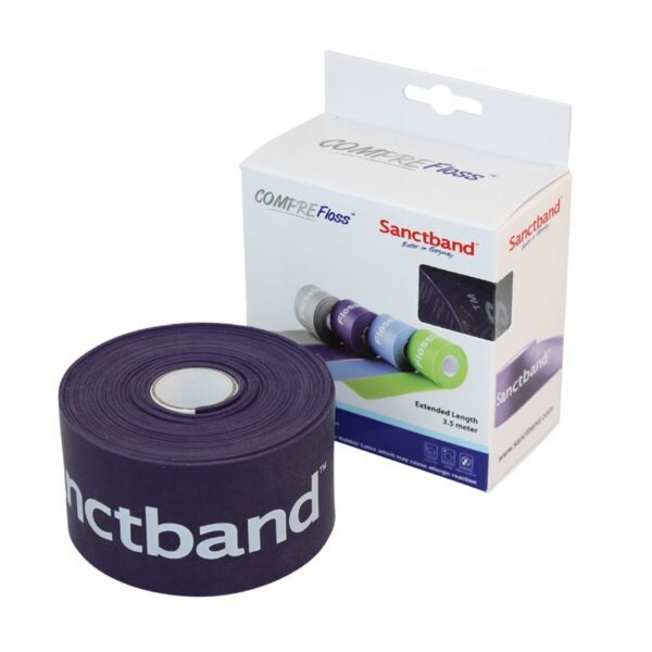 Sanctband Floss Band - rehabilitačná páska - fialová (silný odpor ) - 5 cm x 3,5 m