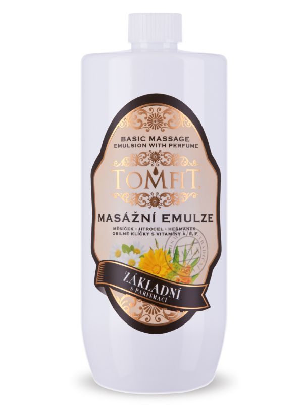 TOMFIT - masážna emulzia ZÁKLADNÁ s parfumáciou 1000ml