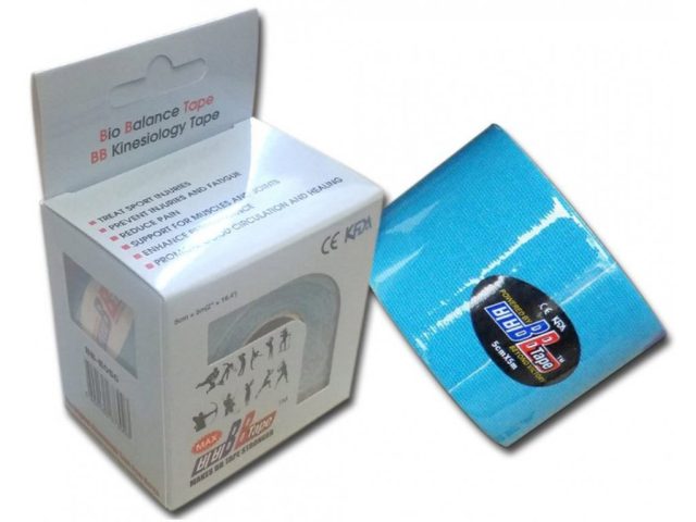 BB Tape H2O Extra vodeodolný  - kineziologický tejp 5cm x 5 m - rôzne farby - Čierna