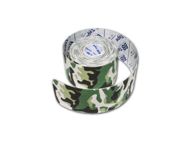 BB Tape - kineziologický tejp 5 cm x 5 m - s dizajnom maskovania - Modrá