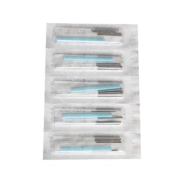 Akupunktúrne ihly DONG BANG s oceľovou rukoväťou a vodidlom 500 ks - 0,22 x 15 mm