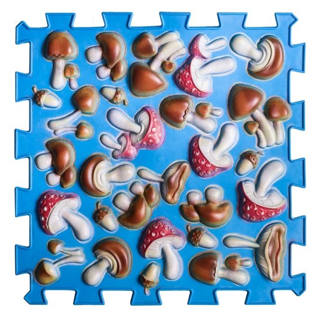 Puzzle - Huby - Ružová