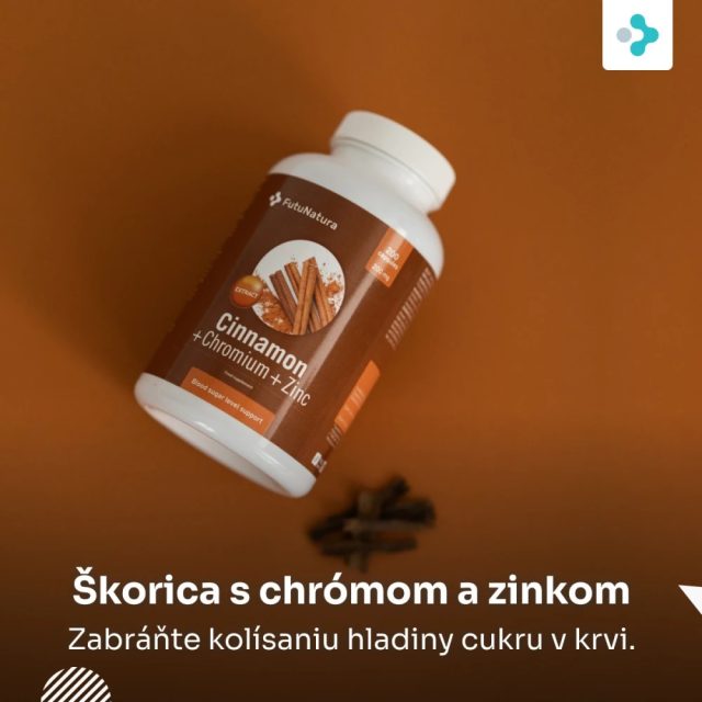Škorica s chrómom a zinkom 200 kapsúl