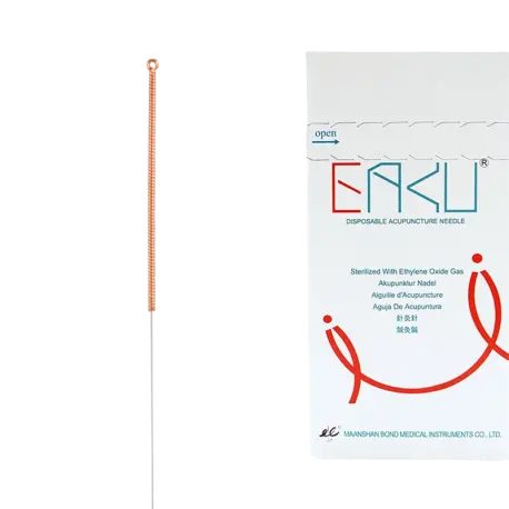 Akupunktúrne ihly - EAKU - medená rukoväť - balené s 1 ihlou bez vodiča - 100 ks. - 8277/0-8