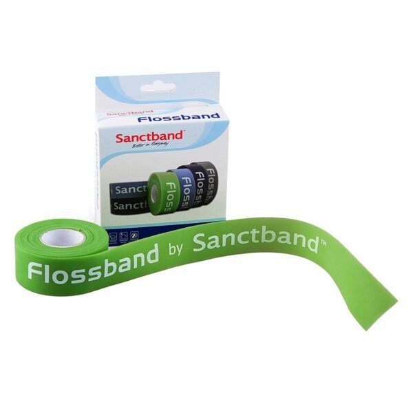 Sanctband Floss Band - rehabilitačná páska - limetková (slabý odpor ) - 2,5 cm x 2 m