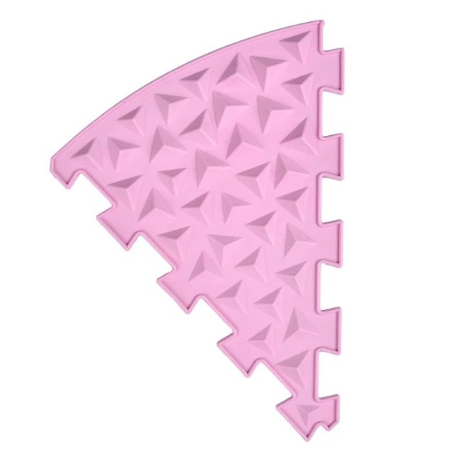 Puzzle Trojuholník Kryštál - Pastelovo ružová