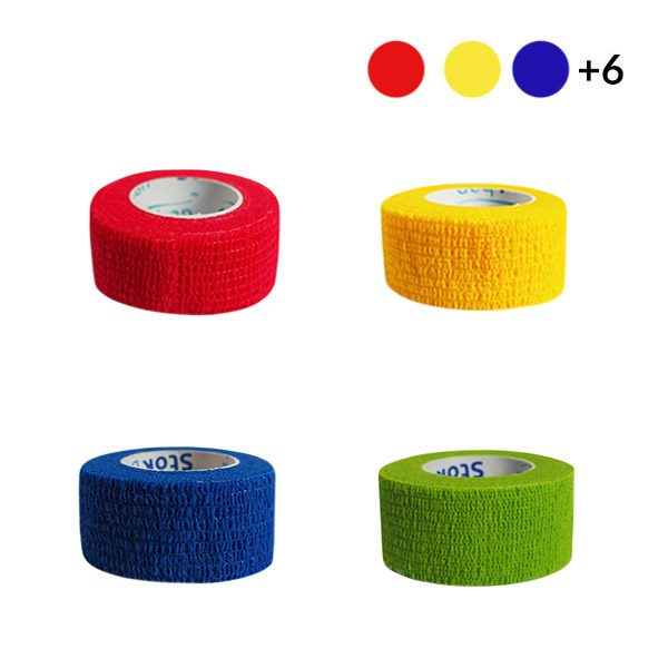 Stokban elastický samolepiaci obväz 2,5 cm x4 ,5 m – rôzne farby - Čierna