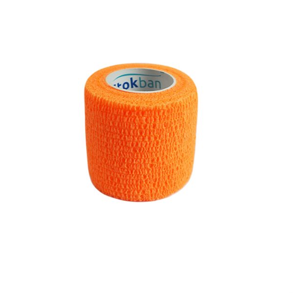 Stokban elastický samolepiaci obväz 5 cm x 4,5 m – rôzne farby - Oranžová