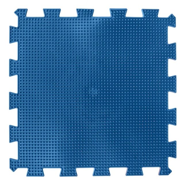 Masážna ortopedická podložka Puzzle "Mix" 9 prvkov - modrá