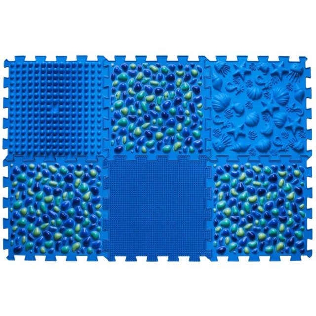 Puzzle "Mix" 6 prvkov - kamienok - Modrá