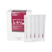 Akupunktúrne ihly DONG BANG s oceľovou rukoväťou a vodidlom, 100 ks - 0,18 x 30 mm
